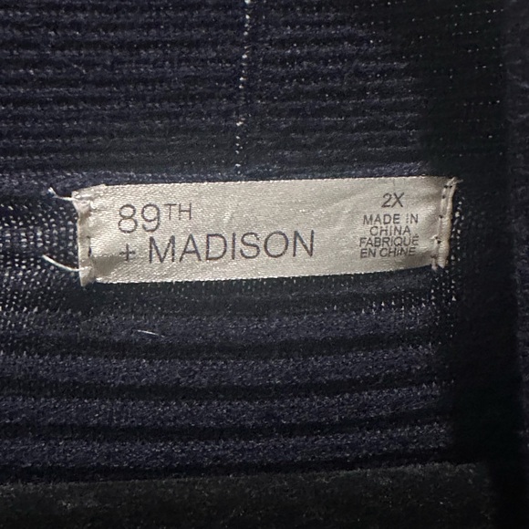 Madison‎ Navy Ribbed Cardigan - Picture 2 of 8